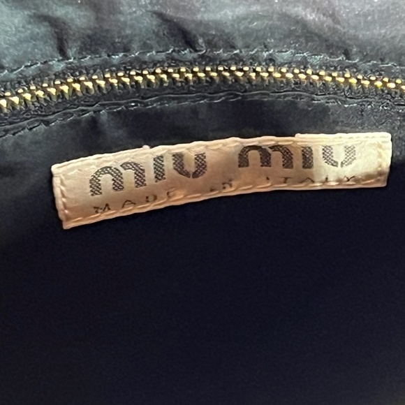 Vintage Miu Miu Woven Leather Yellow, Grey, Black, White Top Handle Zip Tote - Picture 4 of 17